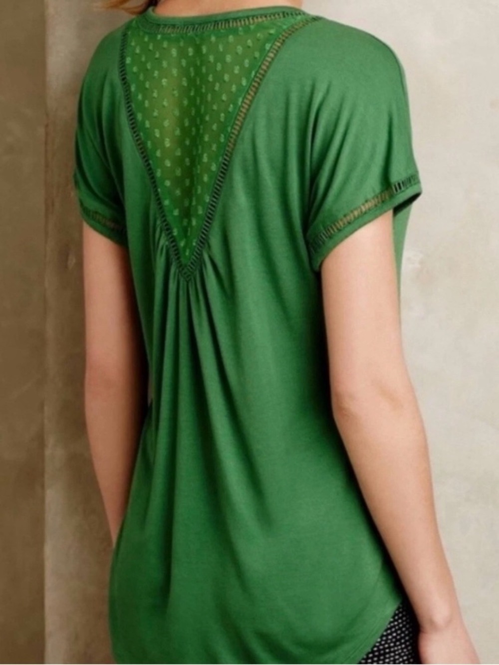 Anthropologie | Green V Tee